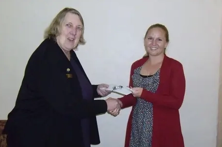 Jenny Rippon-presenting to-Beth-Mcnamura 2016